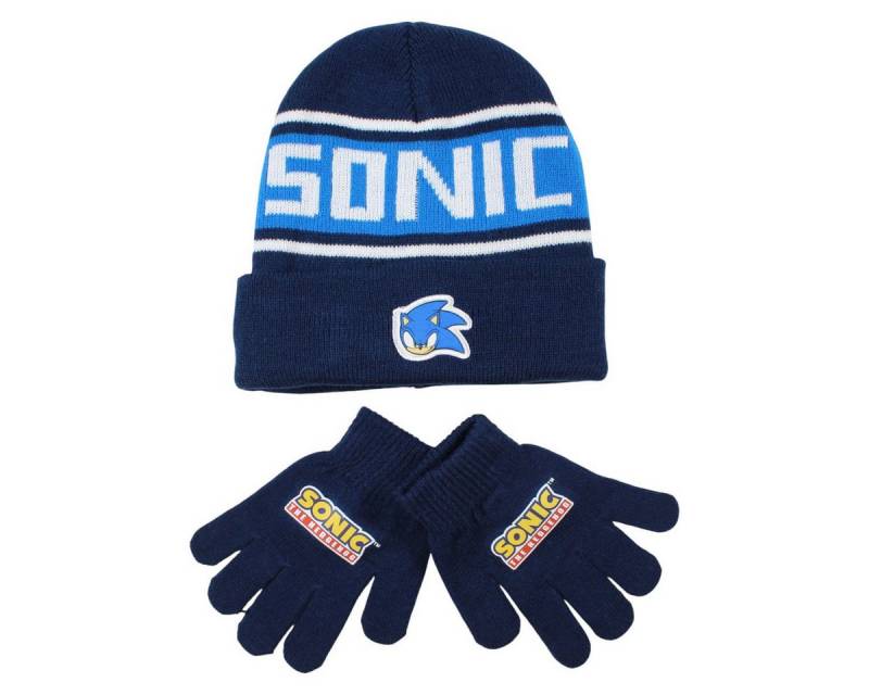 Sonic The Hedgehog Jerseymütze Sonic The Hedgehog 2tlg Set Wintermütze Handschuhe Gr. 54 (Spar-Set, 2-St) von Sonic The Hedgehog
