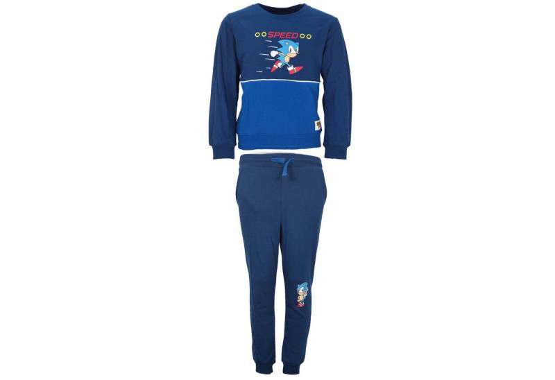 Sonic The Hedgehog Jogginganzug Sonic the Hedgehog Jogginganzug Sporthose Hose Sweater (2-tlg), Gr. 104 bis 152 von Sonic The Hedgehog