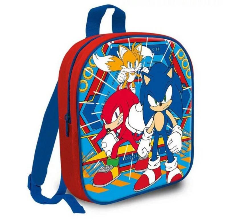 Sonic The Hedgehog Kinderrucksack Igel Rucksack Kindergarten Tagesmutter Kinder Tasche 29cm von Sonic The Hedgehog