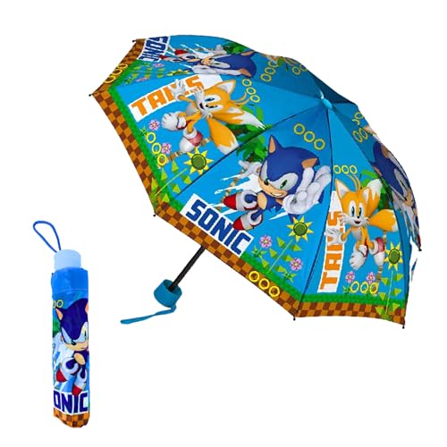 Sonic The Hedgehog Kompakter Faltschirm, Kinderschirm, Struktur mit Hoher Widerstandsfähigkeit, Klassischer Regenschirm im Sonic Design, Kinderschirm Sonic The Hedgehog Kompakter Faltschirm, Kinderschirm, Struktur mit Hoher Widerstandsfähigkeit, Klassischer Regenschirm im Sonic Design, Kinderschirm von Sonic The Hedgehog