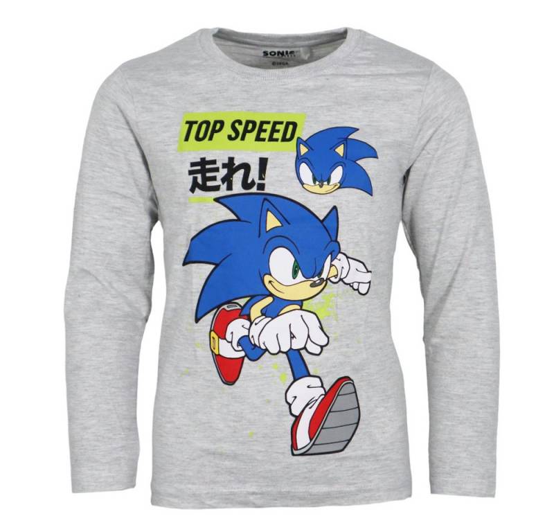 Sonic The Hedgehog Langarmshirt Sonic The Hedgehog Kinder Junge langarm Shirt Langarmshirt Gr. 104 bis 134 von Sonic The Hedgehog