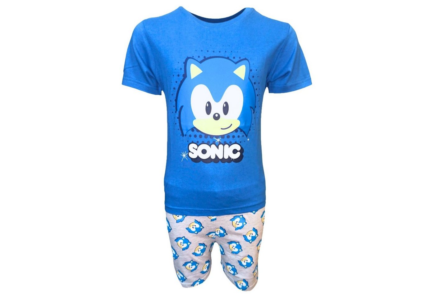 Sonic The Hedgehog Schlafanzug (2 tlg) Jungen Pyjama Set - Shorty Gr. 98-128 cm von Sonic The Hedgehog