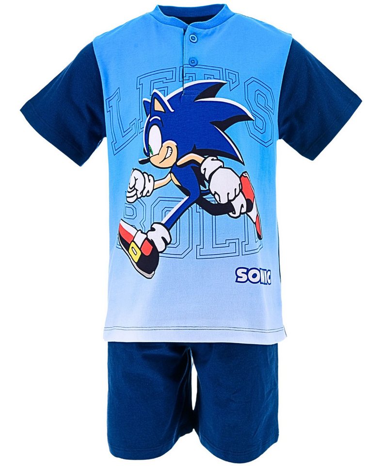 Sonic The Hedgehog Schlafanzug (2 tlg) Pyjama Set kurz - Jungen Shorty Gr. 98-128 cm von Sonic The Hedgehog