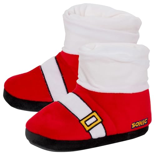 Sonic The Hedgehog Slipper Stiefel für Kinder Hausschuhe Neuheit Dress Up Trainer Gamer Fleece Hausschuhe von Sonic The Hedgehog