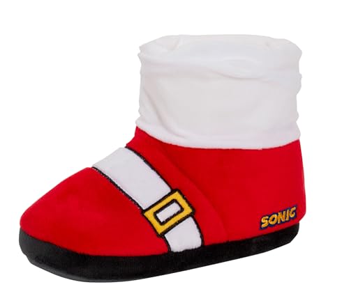 Sonic The Hedgehog Slipper Stiefel für Kinder Hausschuhe Neuheit Dress Up Trainer Gamer Fleece Hausschuhe von Sonic The Hedgehog