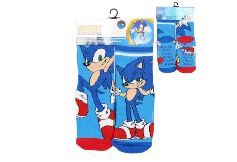 Sonic The Hedgehog Socken 2er Pack Kinder Socken rutschfeste Kuschelsocken Sportsocken von Sonic The Hedgehog
