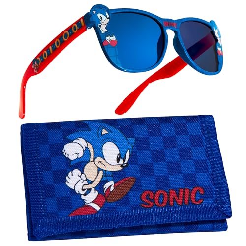 SONIC THE HEDGEHOG Sonnenbrille UV Schutz & Geldbeutel Kinder Set von SONIC THE HEDGEHOG