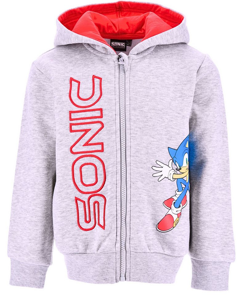 Sonic The Hedgehog Sweatjacke SEGA Jungen Kapuzenjacke Gr. 98-128 cm von Sonic The Hedgehog