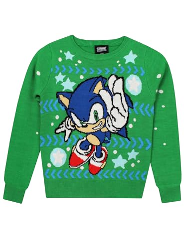 Sonic The Hedgehog Weihnachtspullover | Christmas Pullover | Gaming Weihnachtspullover | Grün 116 von Sonic The Hedgehog