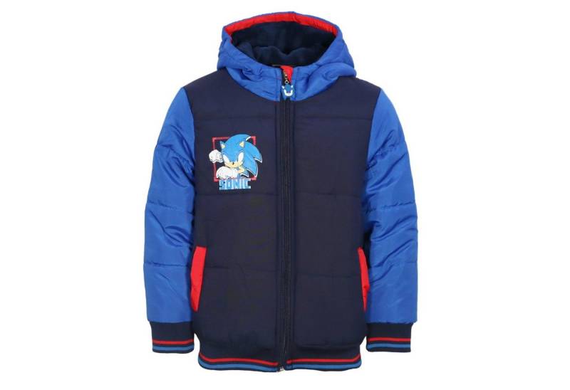 Sonic The Hedgehog Winterjacke Sonic The Hedgehog Kinder Jungen Jacke mit Kapuze 98 bis 128 von Sonic The Hedgehog