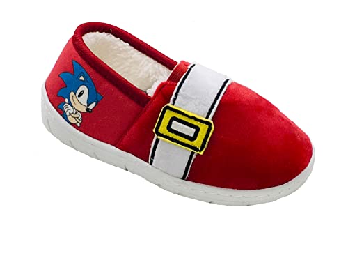 Sonic The Hedgehog, Hausschuhe für Jungen oder Mädchen, Sonic-Schuhe, Rot, Größe 1 UK, 33 EU von Sonic the Hedgehog