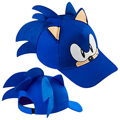 Sonic Basecap Kinder Jungen 3D Cap Kinder Baseball Mütze für Jungen und Mädchen Sommerhut Einheitsgrösse Verstellbare Sonnenhut Gamer Geschenke (Blau) von Sonic The hedgehog