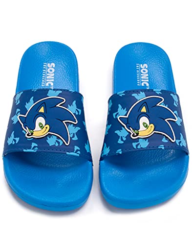 Sonic The Igel Sliders Jungen Kinder Blau Sandalen Strandschuhe Flip Flops 34 EU von Sonic the Hedgehog