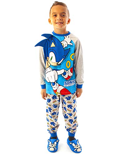 Sonic The Igel-Pyjamas-Jungen Kinder-Charakter-Kostüm blau PJs 11-12 Jahre von Sonic the Hedgehog