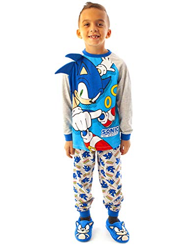 Sonic The Igel-Pyjamas-Jungen Kinder-Charakter-Kostüm blau PJs 6-7 Jahre von Sonic the Hedgehog