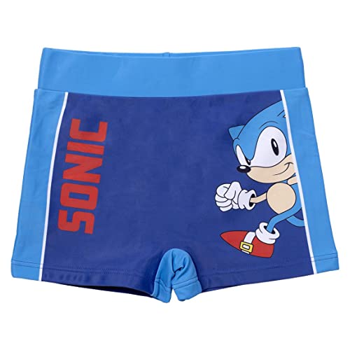 Sonic The Hedgehog Badeshorts für Jungen, Badehose für Kinder, Jungen Slips, Boxer-Badeanzug Sonic Design, Größe 12 Jahre von Sonic The Hedgehog