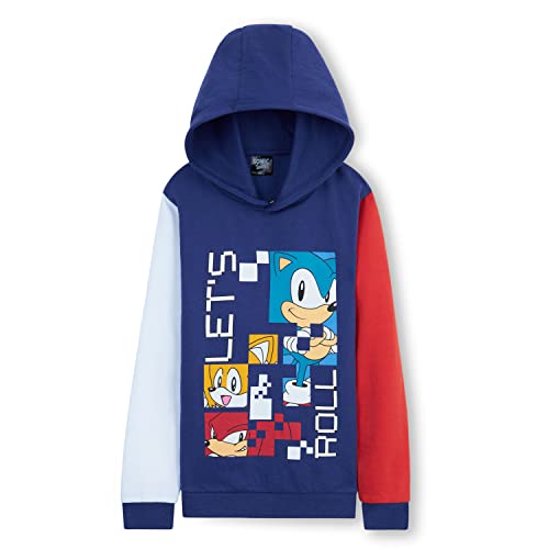 Sonic The Hedgehog Hoodie Kinder Jungen 4-12 Jahre Hoodie Jungen Jugendliche Coole Kapuzenpullover Unisex (Blau, 11-12 Jahre) von Sonic The Hedgehog