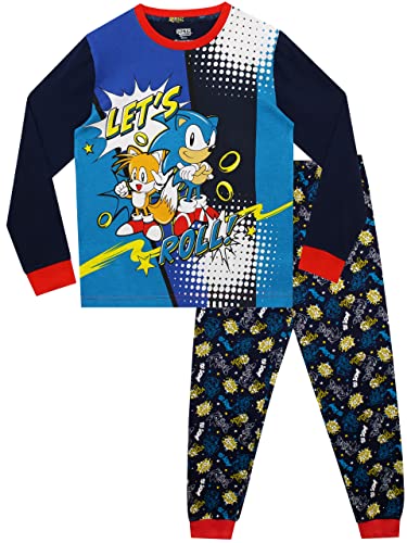 Sonic The Hedgehog Jungen Schlafanzug Blau 128 von Sonic The Hedgehog