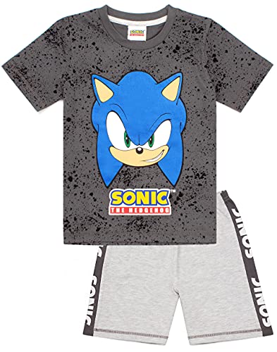 Sonic the Hedgehog Pyjamas Jungen Zeichen Spielerin Hemd Kurze Hose PJS Set 8-9 Jahre von Sonic the Hedgehog