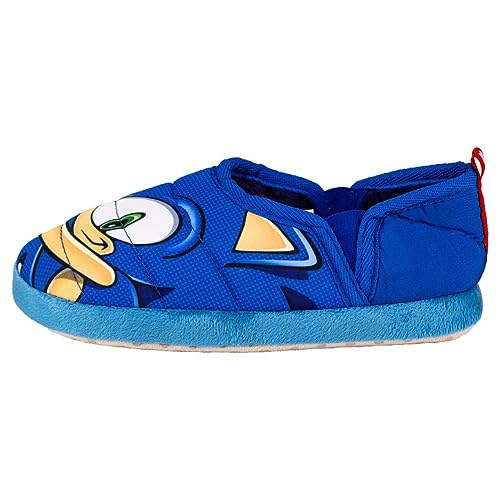 Sonic Hausschuhe Slipper, Blau, 32/33 EU Schmal von Sonic