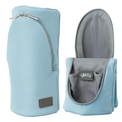 Sonic Sma-Sta FD-8265-B Stifteetui, Arbeitsplatztasche, Tech-Zubehör-Organizer, Make-up-Tasche, Federmäppchen, verwandelt sich in Smartphone-Ständer, Kosmetikhalter und mehr, Blau von Sonic