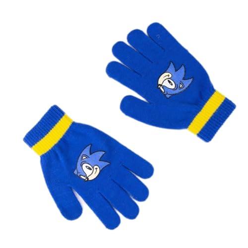 Sonic Unisex Kids Handschuhe Cold Weather Gloves, Farbe Blau und Gelb, Estándar von Sonic