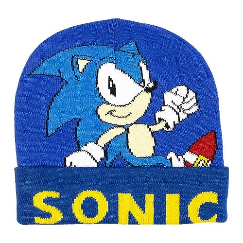 Sonic Unisex Kids Strickmütze, Blau, One Size von Sonic