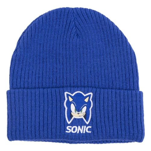 Sonic Unisex Kids Strickmütze, Blau, One Size von Sonic