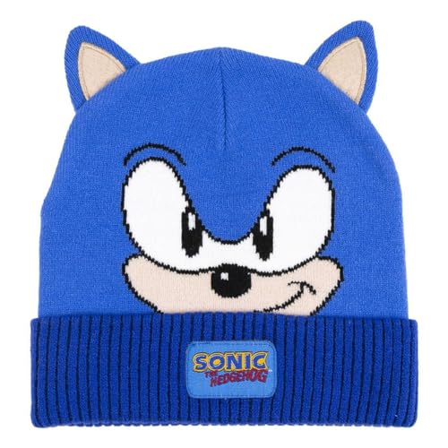 Sonic Unisex Kids Strickmütze, Blau, One Size von Sonic