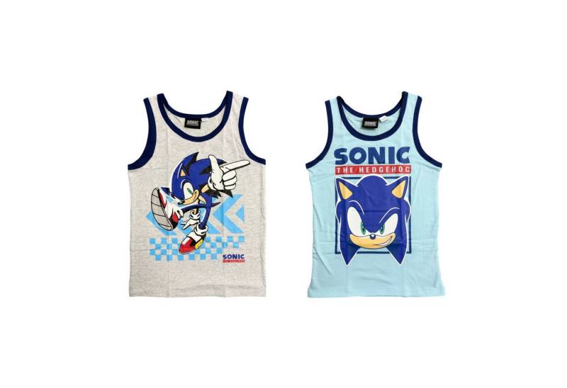 Sonic Unterhemd SONIC - 2er Pack Kinder Lizenz Unterwäsche Tanktop Unterhemd 134/140 von Sonic