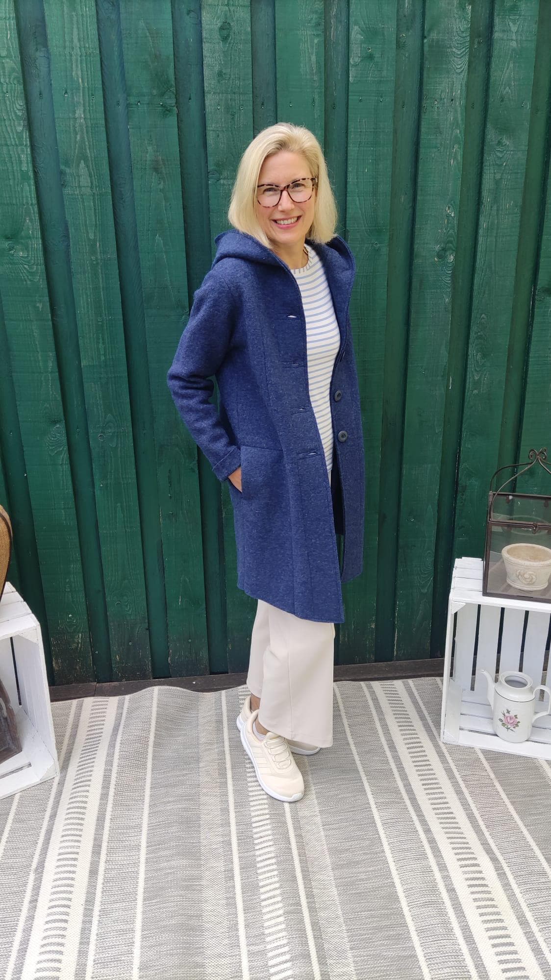 Mantel Fürs Frühjahr - Schurwolle Farbauswahl Gr.xs-xxxl Gr.34-Gr.46 Leichter Für Damen Jacke Mit Taschen Kaputze von SonjaAntons