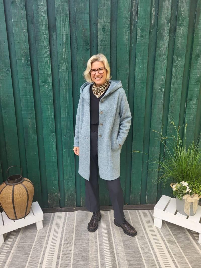 Mantel - Schurwolle Farbauswahl Gr.xs-xxxl Gr.34-Gr.46 Leichter Für Damen Jacke Mit Taschen Kaputze von SonjaAntons