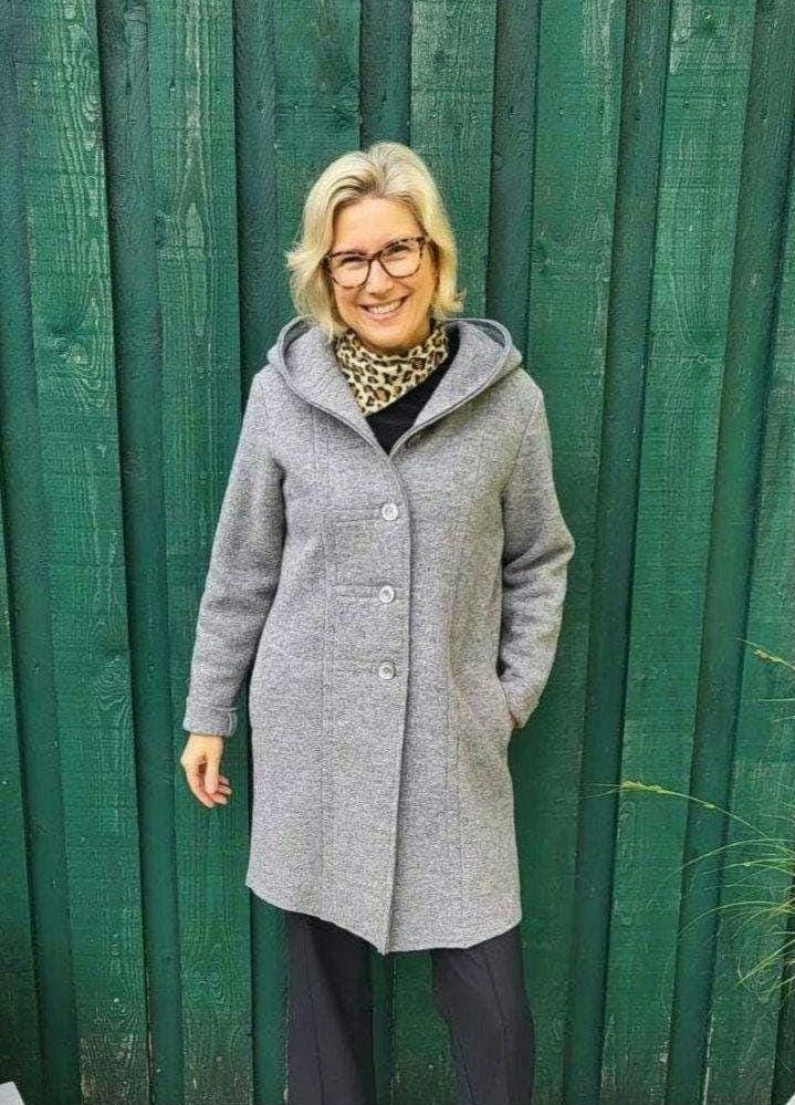 Mantel - Schurwolle Farbauswahl Gr.xs-xxxl Gr.34-Gr.46 Leichter Für Damen Jacke Mit Taschen Kaputze von SonjaAntons