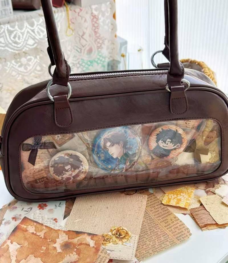 Handmade Baguette Ita Bag With Clear Pvc Window | Custom Transparent Display Purse For Pins, Keychains, Photocards Handmade Baguette Ita Bag With Clear Pvc Window | Custom Transparent Display Purse For Pins, Keychains, Photocards von SonnenGlanzSchatze