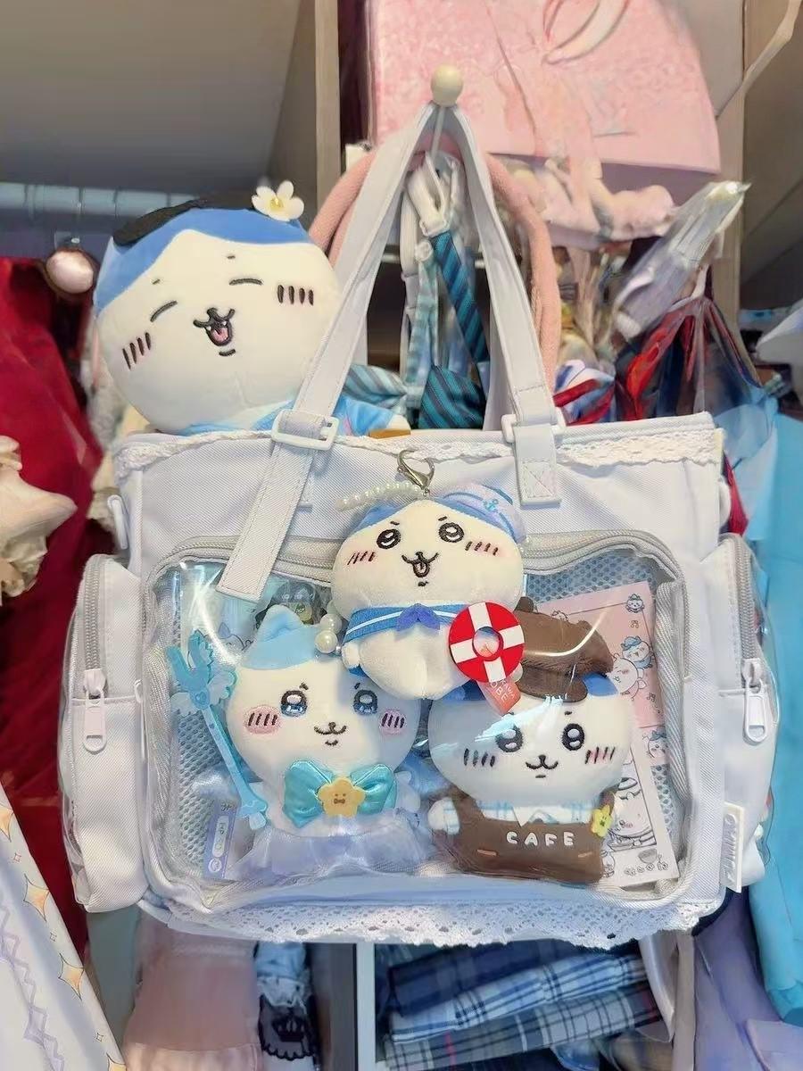 Lace Ita Tote Bag - Transparent Display Shoulder & Crossbody For Pins, Keychains, & Plush, Cute Back To School Gift von SonnenGlanzSchatze