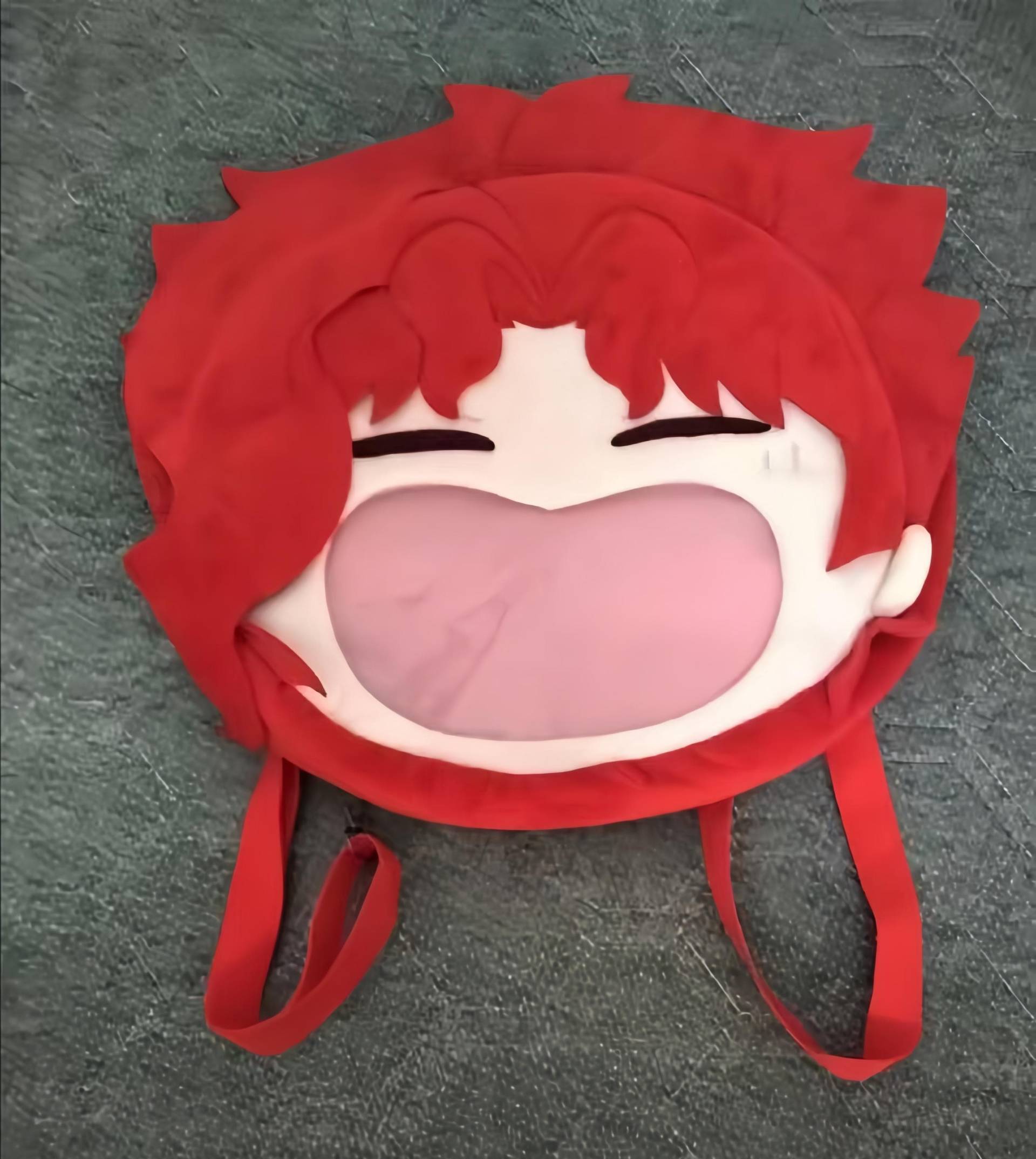 Noriaki Kakyoin Inspired Ita Bag | Red Plush Anime Display Backpack Or Crossbody Jojo Cosplay Gift For Collectors & Fans von SonnenGlanzSchatze