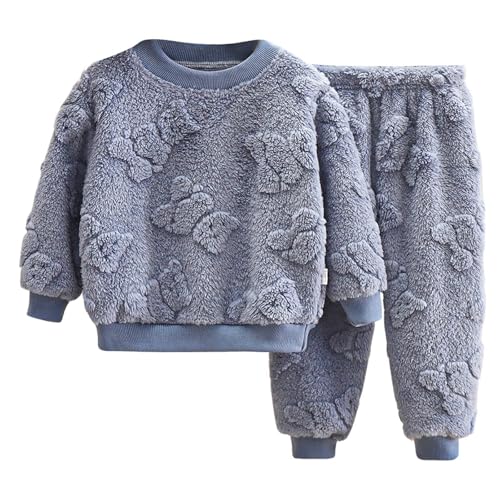 Baby Flannel Zweiteiliger Schlafanzug Kleinkind Kinder Mädchen Jungen Niedliche Pyjama Set Autumn Winter Fleece Schlafanzüge Nachtwäsche Set 90 100 110 120 130 140 150 von Sonnena