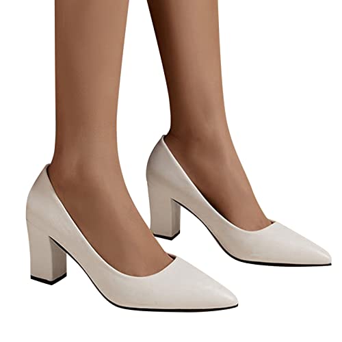 Damen Ballerinas Schwarz High Heels Pumps Classic Arbeitsschuhe Spitz Freizeitschuhe Einfache Lackschuhe Einfache Ballettschuhe Geschlossene Mode Hochzeitsschuhe Brautschuhe von Sonnena