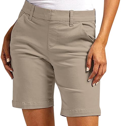 Damen Shorts Lose Beiläufige Sommer Kurze Hosen Damen Mit Taschen Shorts Damen Kurze Bermuda Shorts Damen Knielang Kurze Hose Damen Sommer Shorts Damen Sommer Cargo Hosen von Sonnena