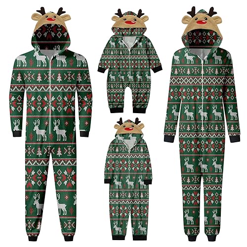 Familien Pyjama Weihnachten Rentier Jumpsuit Weihnachtspyjama Pyjama Weihnachten Kuschelig Nachtwäsche Hausanzug Nachthemd Weihnachtsoutfit Damen Herren Jungen Und Mädchen Weihnachtspyjama von Sonnena