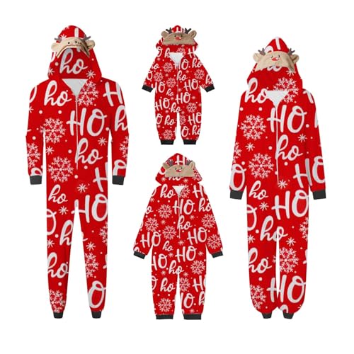 Familien Weihnachten Schlafanzug Pyjamas Set Winter Warm Damen Herren Jungen und Mädchen Nachtwäsche Overall Hausanzug Weihnachtskleidung Nachtwäsche Weihnachts Matching Pyjamas Christmas von Sonnena