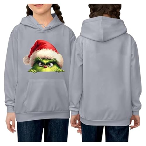 Sonnena 𝑮𝒓𝒊𝒏𝒄𝒉 Langarm Weihnachtspullover Winter Elegant Weihnachten Pullover Mädchen 𝗚𝗿𝗶𝗻𝗰𝗵 Ugly Christmas Oversize Lustige Kapuzenpullover fur Mädchen von Sonnena