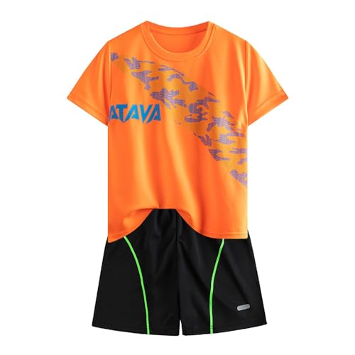 Jungen Sportbekleidung Set - Sommer Kinderkleidung mit Atmungsaktivem T-Shirt & Shorts für Jungen 3-14 Jahre Set Sportanzug 2 Piece Jogging Kinderkleidung von Sonnena
