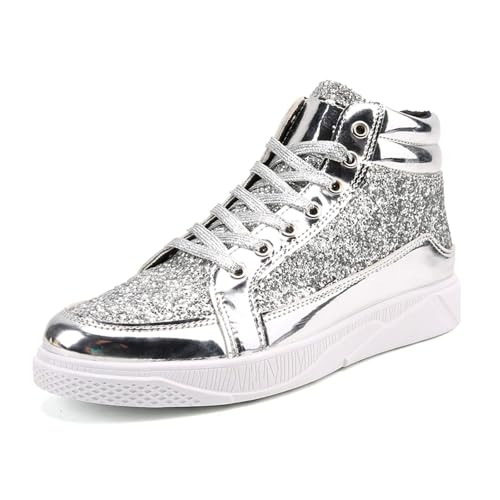 Sneaker Herren Pailletten Schuhe Damen Glitzer Sneaker Glänzend Leicht Bequem Laufschuhe Wandern Fitness Turnschuhe Schnürer Schuhe Sportschuhe von Sonnena