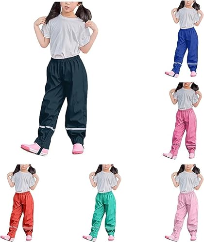 Sonnena Regenhose Kinder Outdoor Wasserdicht Strapazierfähig Atmungsaktiv Jungen Mädchen Überziehhose Leicht Matschhose Ungefüttert Dünne Regenlatzhose Regenhose Kinder Outdoorhose Rain Pants von Sonnena