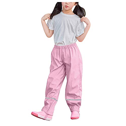 Sonnena Regenhose Kinder Outdoor Wasserdicht Strapazierfähig Atmungsaktiv Jungen Mädchen Überziehhose Leicht Matschhose Ungefüttert Dünne Regenlatzhose Regenhose Kinder Outdoorhose Rain Pants von Sonnena