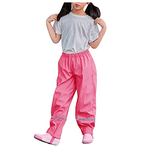 Sonnena Regenhose Kinder Outdoor Wasserdicht Strapazierfähig Atmungsaktiv Jungen Mädchen Überziehhose Leicht Matschhose Ungefüttert Dünne Regenlatzhose Regenhose Kinder Outdoorhose Rain Pants von Sonnena