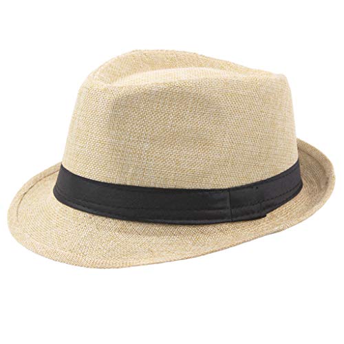 Strohhut Sonnenhut Sommerhut Strandhut Raffiastrohhut Derby Hut Strohtrilby Damen Herren Fedora Hut mit Ripsband Frühling Sommer Basecap Vintage Sonnenhüte von Sonnena