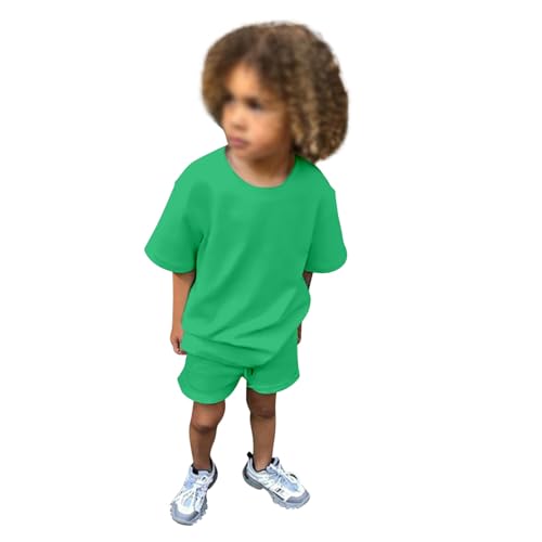 Trainingsanzug Kinder Sommer Jogginganzug Sportanzug Kurz Sport T-Shirt und Shorts Set Sportkleidung Tracksuit Activewear für Jungen MäDchen 0-13 Jahre von Sonnena