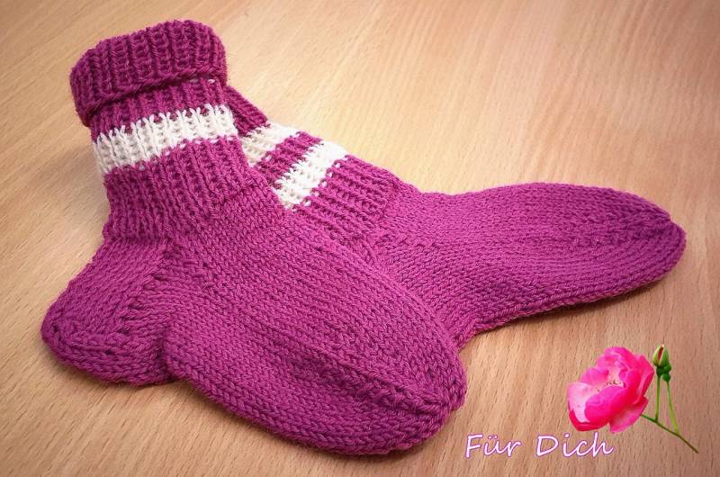 Baby-Socken Handgestrickt Bis 18 Monate Wollsocken Einfarbige Babysocken Babystrümpfe Nr 5488 von Sonnenblume1547